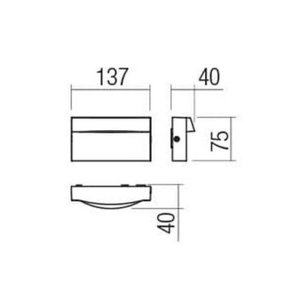 Redo 90426 - LED Väli seinavalgusti POLIFEMO LED/8W/230V IP65 antratsiit