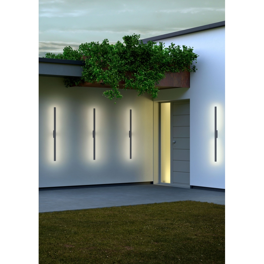 Redo 90433 - LED Väli seinavalgusti REFLEXA LED/24W/230V 3000K 144 cm IP54 antratsiit