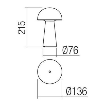 Redo 90438 - LED hämardatav puutejuhtimisega välisvalgusti KIRA LED/4,7W/230V 2200 mAh IP44 valge