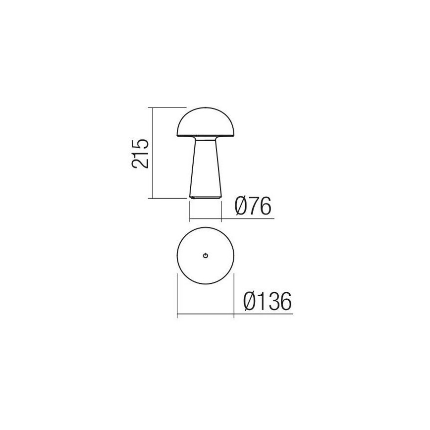 Redo 90438 - LED hämardatav puutejuhtimisega välisvalgusti KIRA LED/4,7W/230V 2200 mAh IP44 valge