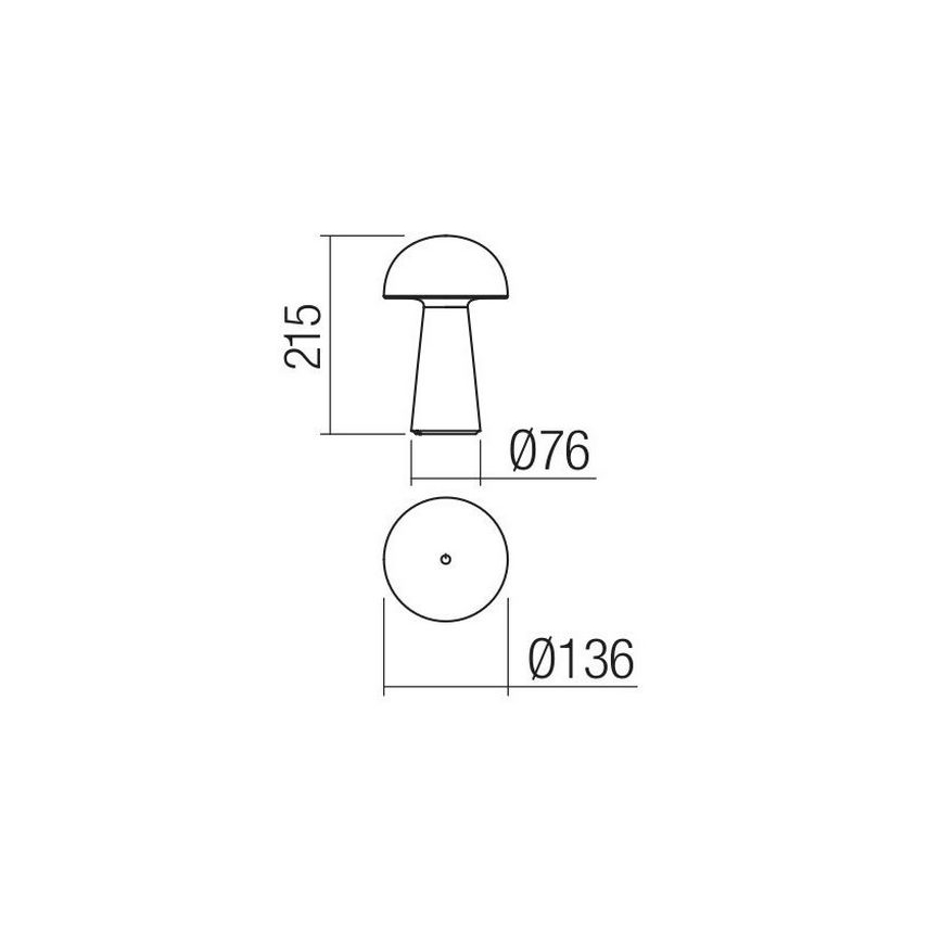 Redo 90439 - LED hämardatav puutetundlik välisvalgusti KIRA LED/4,7W/230V 2200 mAh IP44 must