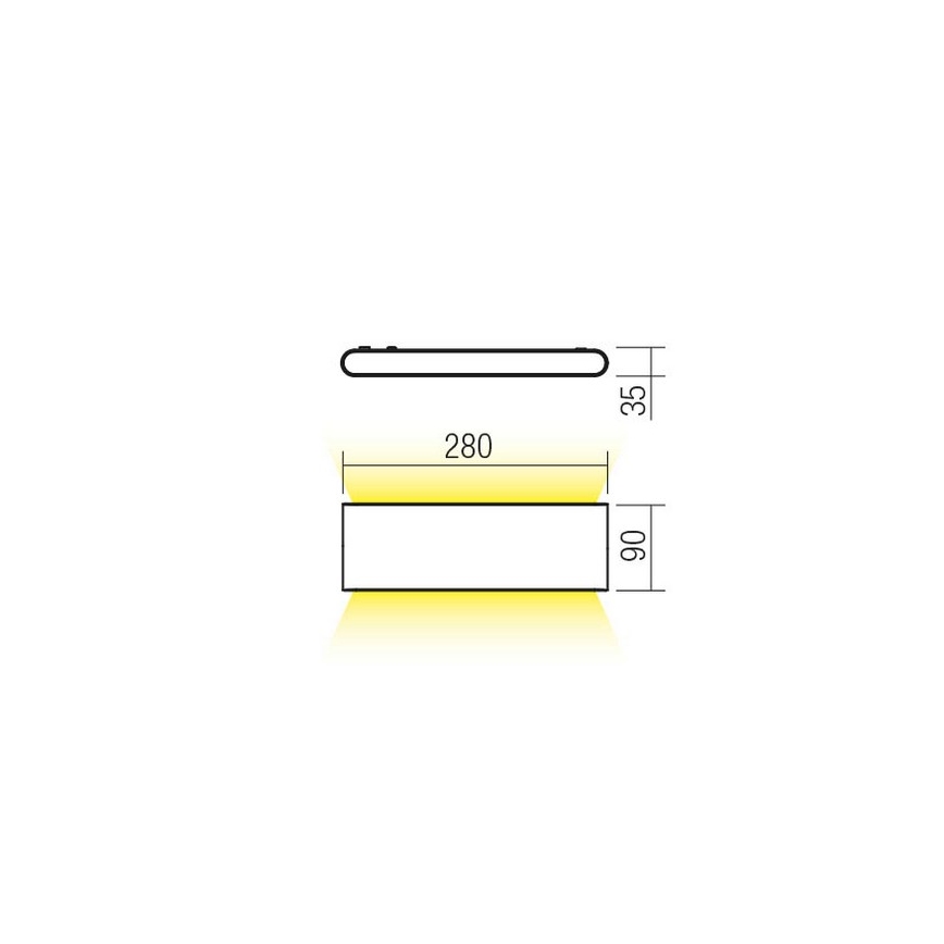 Redo 90452 - KLIPPE LED välisseinavalgusti 24W/230V 3000K IP54 antratsiit