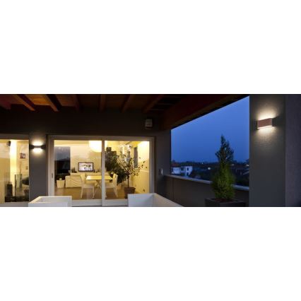 Redo 90453 - LED välisseinavalgusti KLIPPE LED/24W/230V 3000K IP54 pruun