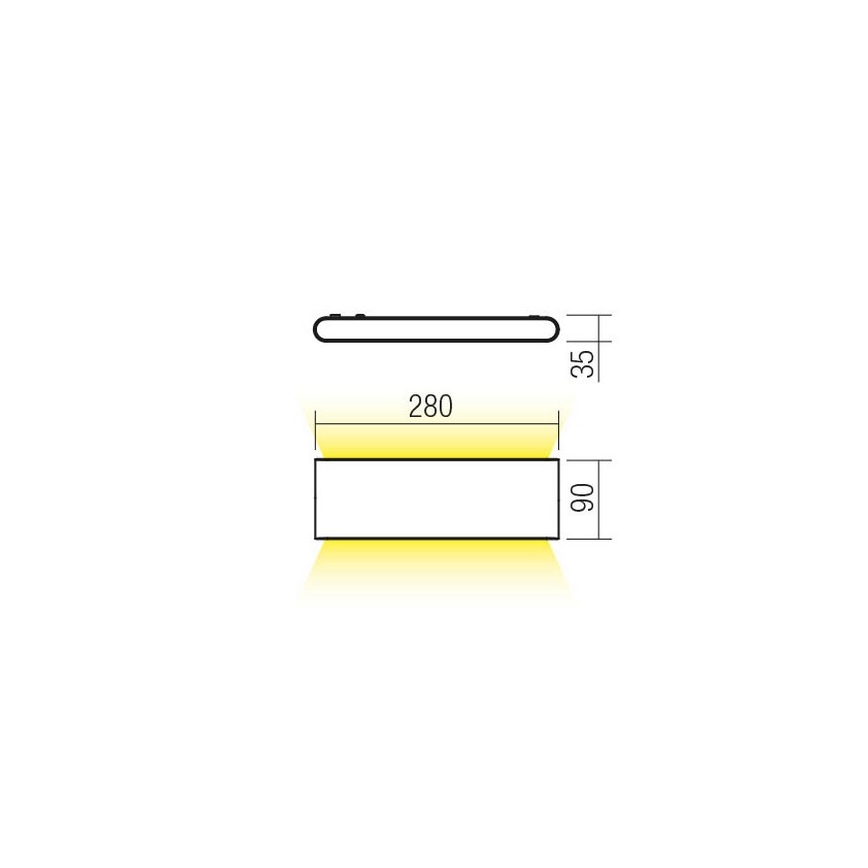 Redo 90453 - LED välisseinavalgusti KLIPPE LED/24W/230V 3000K IP54 pruun