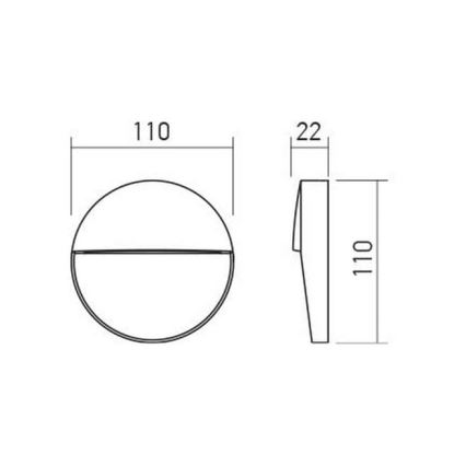 Redo 90472 - LED Väli seinavalgusti LANDER LED/3W/230V IP54 valge