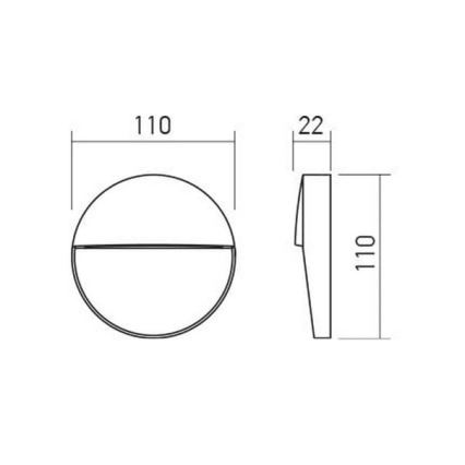 Redo 90473 - LED Väli seinavalgusti LANDER LED/3W/230V IP54 antratsiit