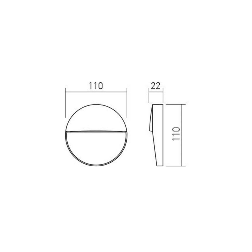 Redo 90473 - LED Väli seinavalgusti LANDER LED/3W/230V IP54 antratsiit