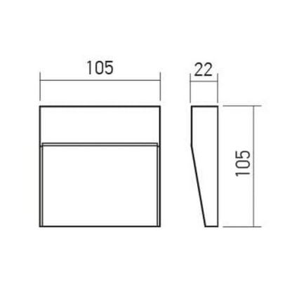 Redo 90475 - LED Väli seinavalgusti LANDER LED/3W/230V IP54 antratsiit