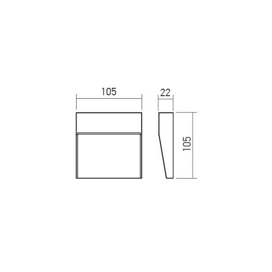 Redo 90475 - LED Väli seinavalgusti LANDER LED/3W/230V IP54 antratsiit