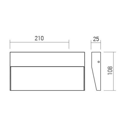 Redo 90481 - LED Väli seinavalgusti LANDER LED/6W/230V IP54 antratsiit