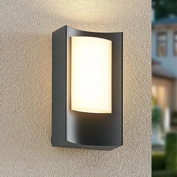 Redo 90483 - LED Väli seinavalgusti WARP LED/8W/230V 3000K IP44 antratsiit