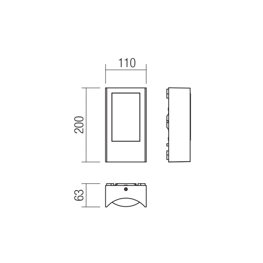 Redo 90484 - LED Väli seinavalgusti WARP LED/8W/230V 3000K IP44 pruun