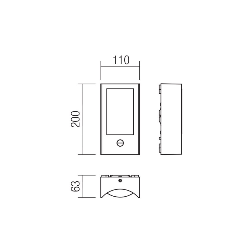 Redo 90487 - LED Väli seinavalgusti koos anduriga WARP LED/8W/230V 3000K IP44 pruun