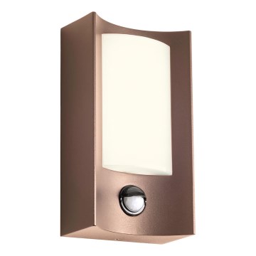 Redo 90487 - LED Väli seinavalgusti koos anduriga WARP LED/8W/230V 3000K IP44 pruun