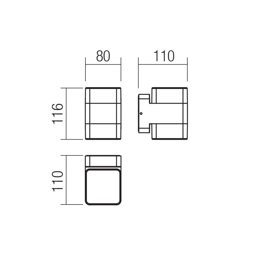 Redo 90492 - LED Väli seinavalgusti TOK LED/14,8W/230V IP44 antratsiit