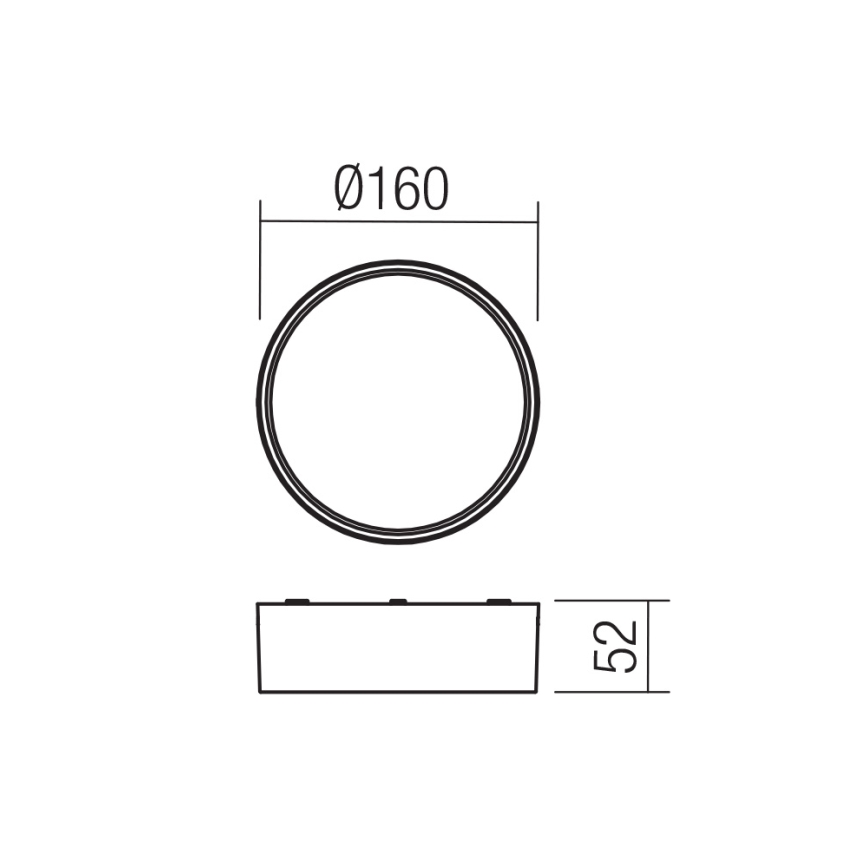 Redo 90496 - LEd Väli laevalgusti URANIA LED/10W/230V d. 16 cm 3000K IP65 pruun