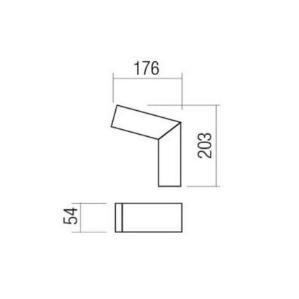 Redo 90510 - LED Väli seinavalgusti WOODY LED/10W/230V IP54 antratsiit