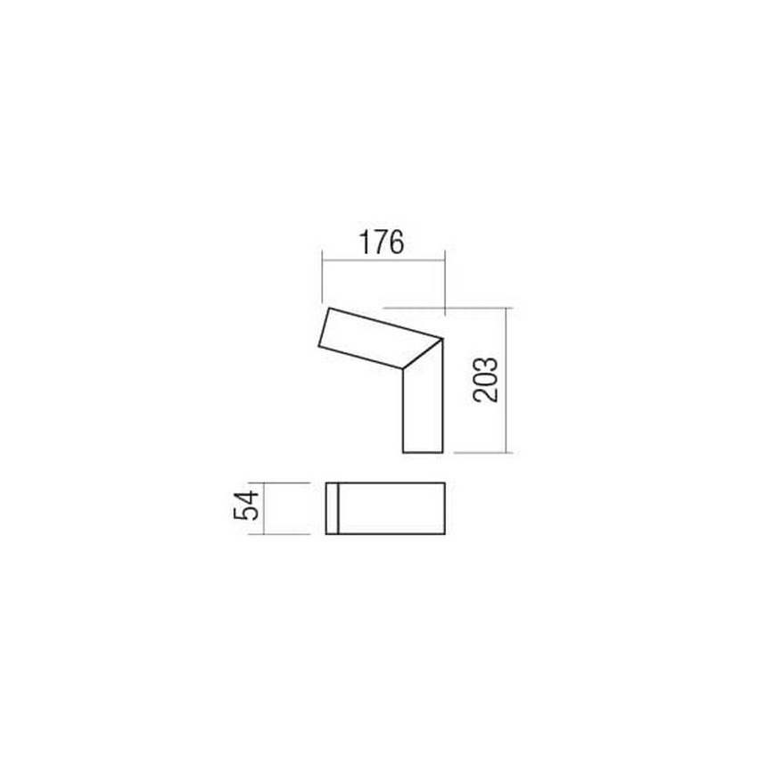 Redo 90510 - LED Väli seinavalgusti WOODY LED/10W/230V IP54 antratsiit