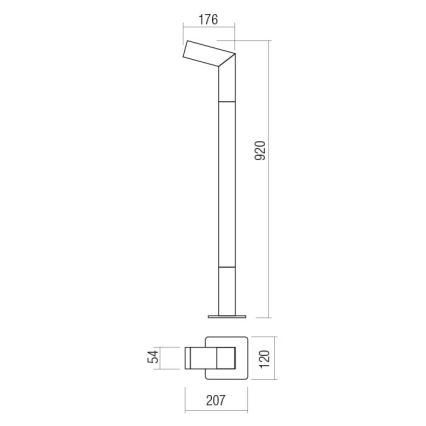 Redo 90512 - LED Välivalgusti WOODY LED/10W/230V IP54 antratsiit