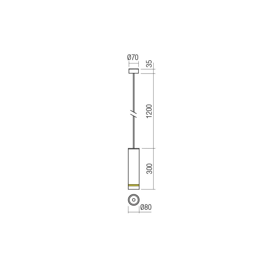 Redo 90514 - LED Väli rippvalgusti KLOU LED/9W/230V IP54 antratsiit