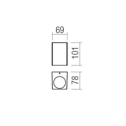 Redo 90528 - LED välisseinavalgusti BRIO LED/6W/230V 3000K IP54 pruun