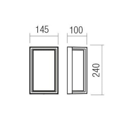 Redo 90533 - LED Väli seinavalgusti QUADRIS LED/12W/230V IP54 antratsiit