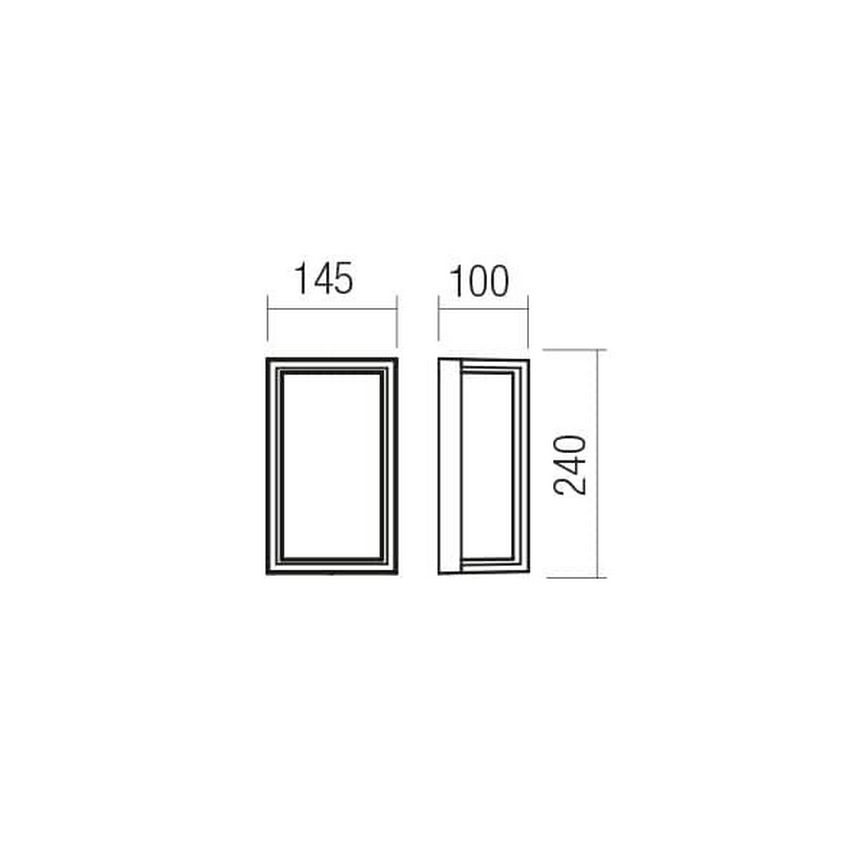 Redo 90534 - LED Väli seinavalgusti QUADRIS LED/12W/230V IP54 pruun