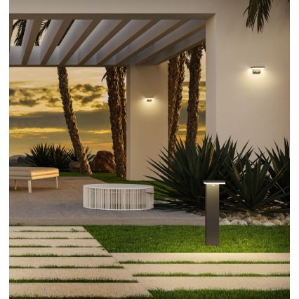 Redo 90535 - LED Päikesepaneeliga seinavalgusti koos anduriga TAIYO LED/2W/3,7V 3000K 2200 mAh IP54 antratsiit