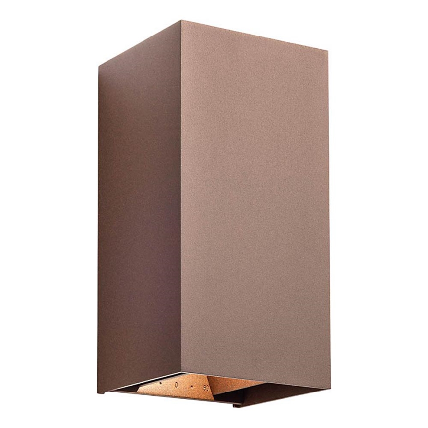 Redo 90554 - LED välisseinavalgusti VARY 2xLED/10W/230V 3000K IP54 pruun