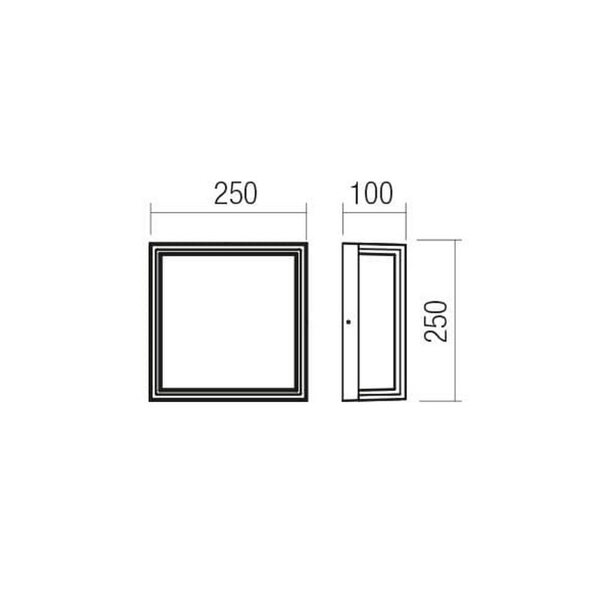 Redo 90565 - LED Väli seinavalgusti QUADRIS LED/20W/230V IP54 antratsiit