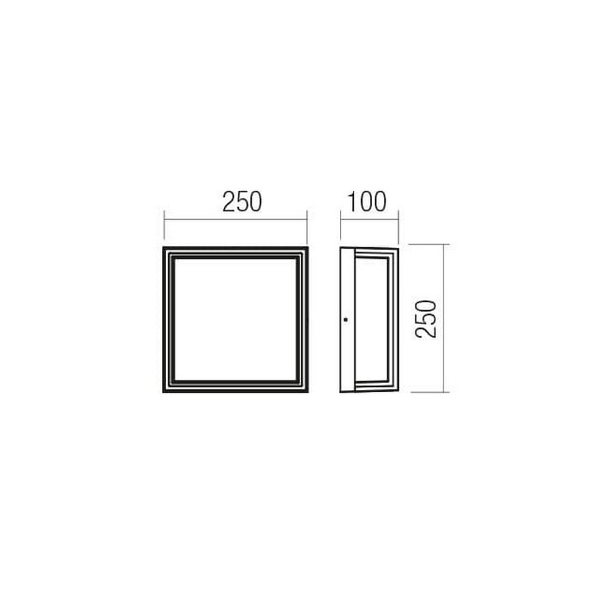 Redo 90566 - LED Väli seinavalgusti QUADRIS LED/20W/230V IP54 pruun