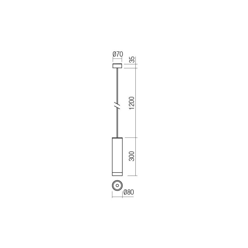 Redo 90571 - LED Väli rippvalgusti KLOU LED/9W/230V IP54 antratsiit