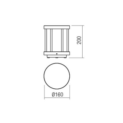 Redo 90577 - LED välisvalgusti KALEN LED/8W/230V 3000K 20 cm IP65 antratsiit