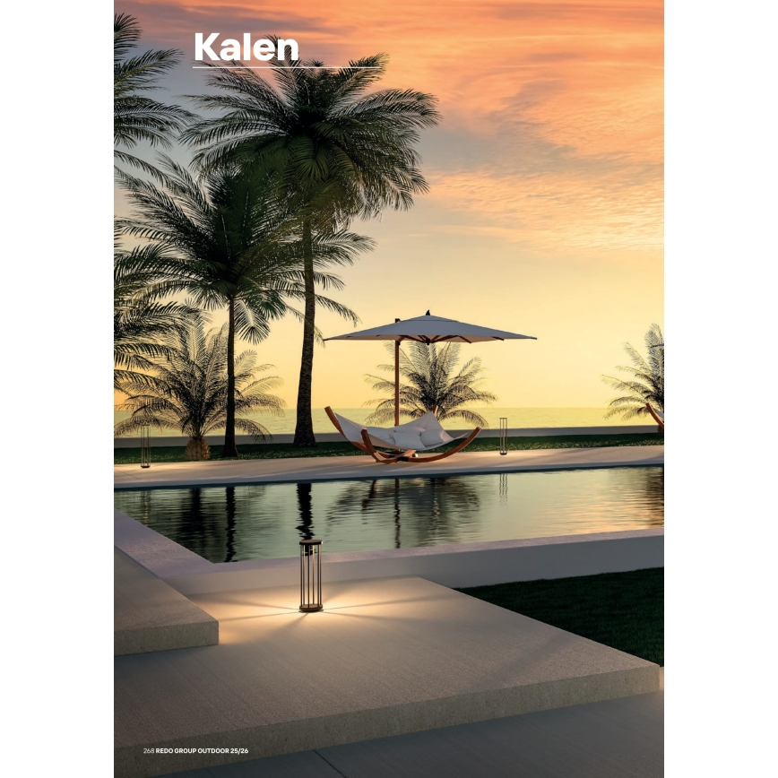 Redo 90579 - LED välisvalgusti KALEN LED/8W/230V 3000K 75 cm IP65 antratsiithall