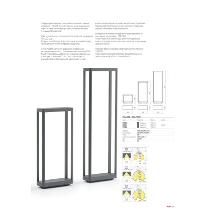 Redo 90580 - LED välisvalgusti WAKE LED/8W/230V 3000K 20 cm IP65 antratsiit