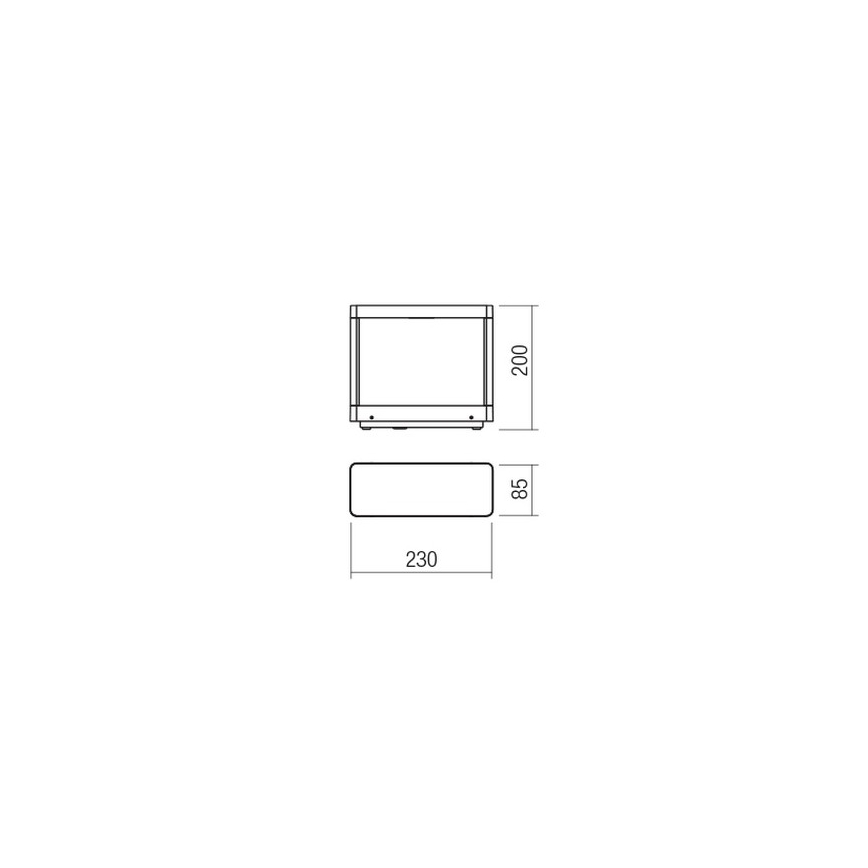 Redo 90580 - LED välisvalgusti WAKE LED/8W/230V 3000K 20 cm IP65 antratsiit