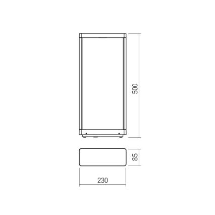 Redo 90581 - LED Välisvalgusti WAKE LED/8W/230V 3000K 50 cm IP65 antratsiit