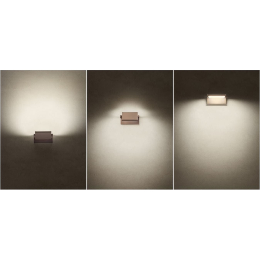 Redo 90585 - LED-välisseinavalgusti FLIP LED/20W/230V 3000K CRI 90 IP54 pruun