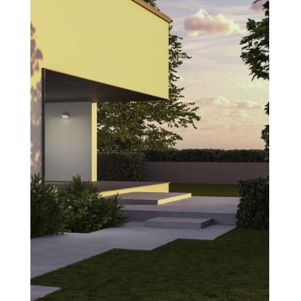 Redo 90587 - LED välisseinavalgusti anduriga FLIP LED/20W/230V 3000K CRI 90 IP54 antratsiit