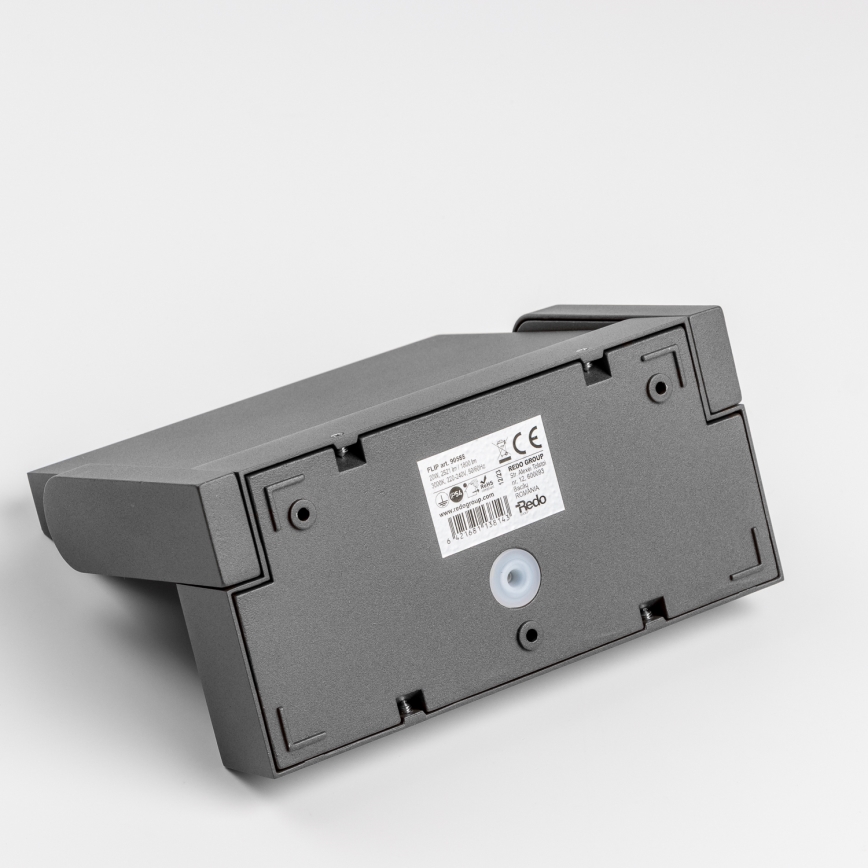 Redo 90587 - LED välisseinavalgusti anduriga FLIP LED/20W/230V 3000K CRI 90 IP54 antratsiit