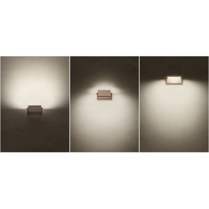 Redo 90588 - LED välisseinavalgusti anduriga FLIP LED/20W/230V 3000K CRI 90 IP54 pruun