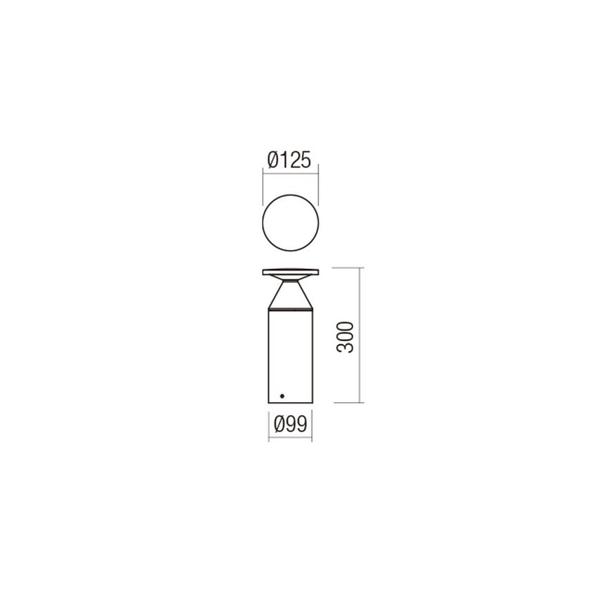 Redo 90590 - LED välisvalgusti BIRO LED/12W/230V 3000K 30 cm CRI 90 IP65 pruun