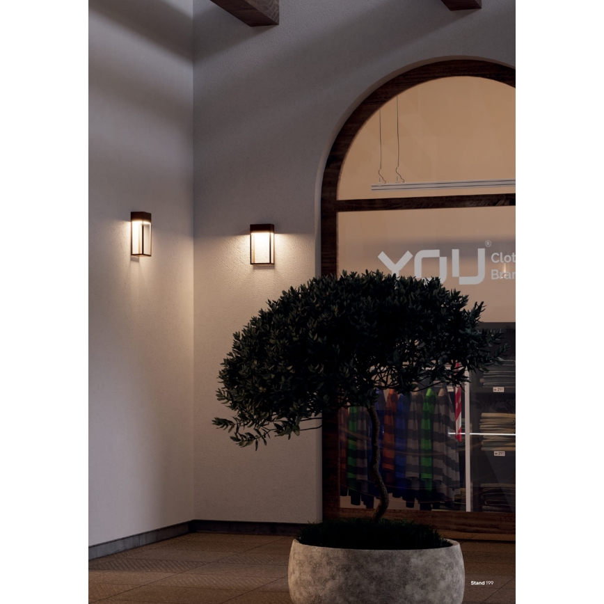 Redo 90604 - STAND LED välisseinale seinavalgusti 20W/230V 3000K CRI 90 IP65 pruun