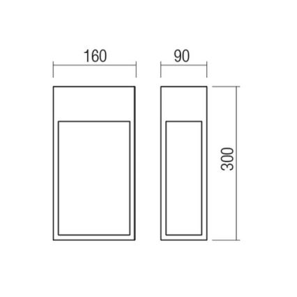 Redo 90604 - STAND LED välisseinale seinavalgusti 20W/230V 3000K CRI 90 IP65 pruun