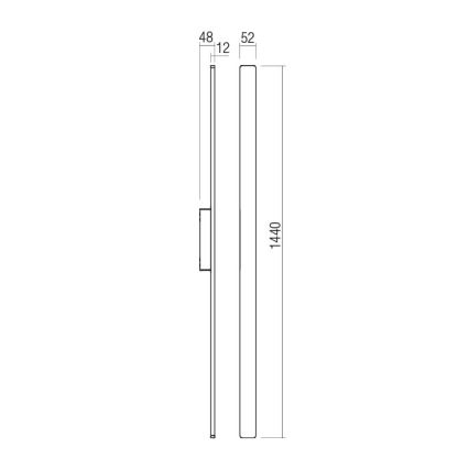 Redo 90624 - LED Väli seinavalgusti REFLEXA LED/24W/230V 3000K 144 cm IP54 pruun