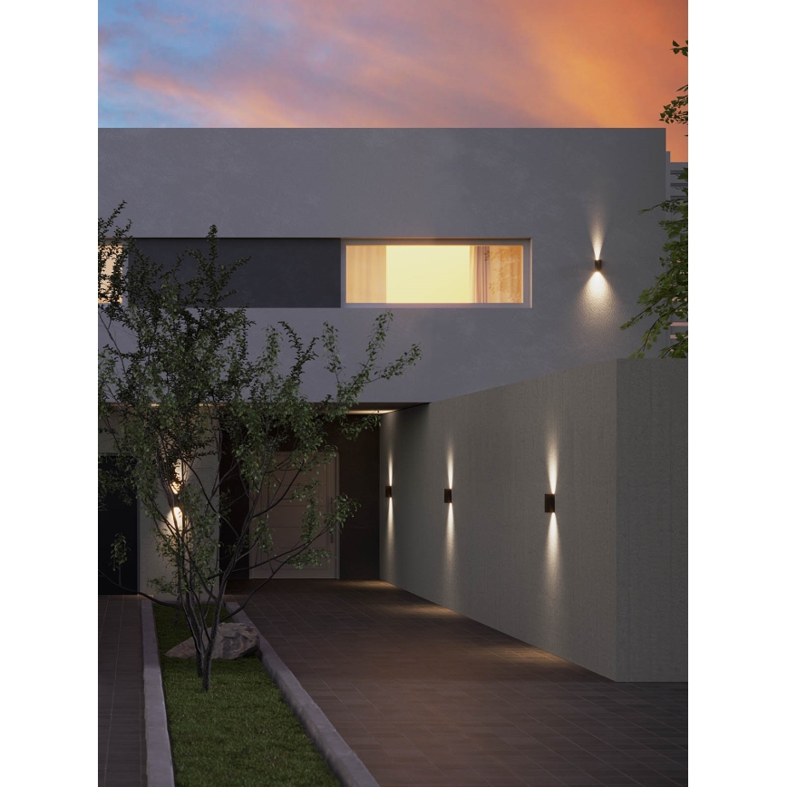 Redo 90636 - LED Väli seinavalgusti SONNY 2xLED/5W/230V 2200/3000/4000K IP54 antratsiit