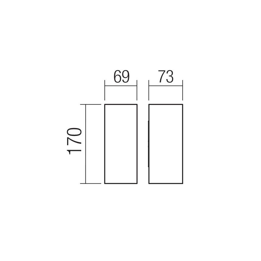 Redo 90636 - LED Väli seinavalgusti SONNY 2xLED/5W/230V 2200/3000/4000K IP54 antratsiit