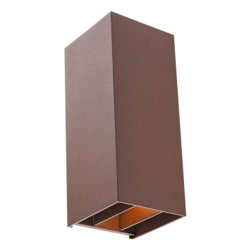 Redo 90637 - LED Väli seinavalgusti SONNY 2xLED/5W/230V 2200/3000/4000K IP54 pruun