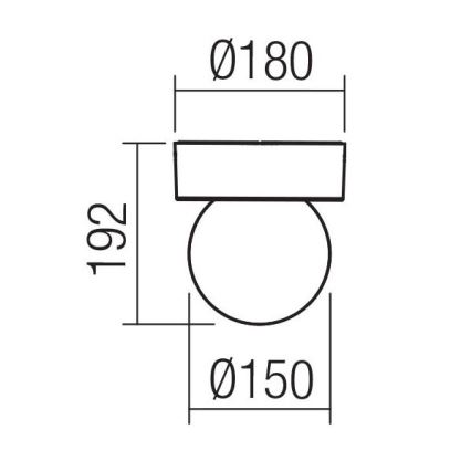 Redo 90641 - Väli laevalgusti BULK 1xE27/28W/230V IP44 antratsiit