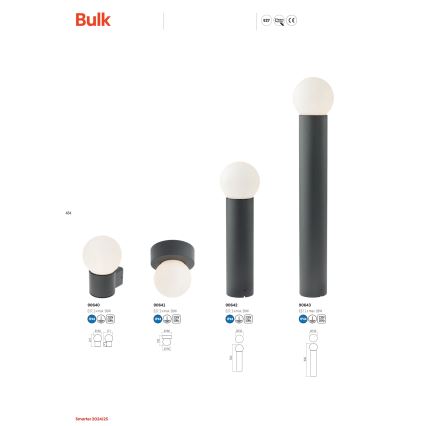 Redo 90643 - Välisvalgusti BULK 1xE27/28W/230V 80 cm IP44 antratsiit